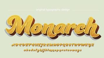 Yellow 3D Elegant Calligraphy vector