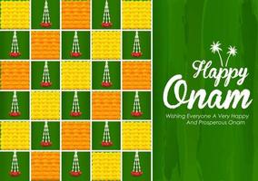 Onam background traditional festival of South India vector