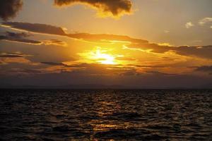 Beautiful Romantic Sunset and the Sea photo