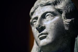 Ancient Greek Marble Face Statue photo