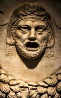 Ancient Greek Marble Face Statue photo