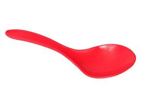 Rice spoon isolated on a white background photo