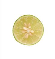 Sliced lime isolated on white background photo