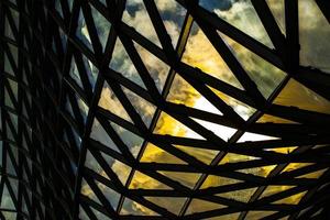 edificio de vidrio abstracto torres estructura empresarial foto