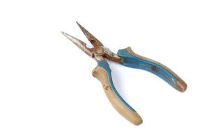 Old pliers isolated on a white background photo