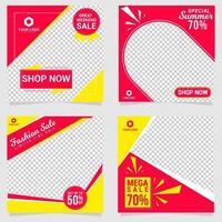 Social Media Template for Fashion Promotion vector