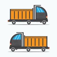 diseño isométrico de transporte de camiones vector