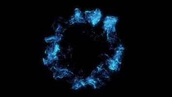Sobreposição de ondas de choque de 4 partículas de fogo. elementos gráficos video