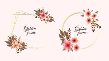 floral ornament design - invitation or greeting card for wedding decor vector