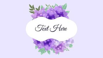 Romantic wreath with quote text place card template flowers invition vector