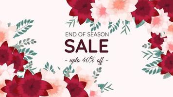 Floral Mega Savings Discounts Sale Off Shopping Background template vector
