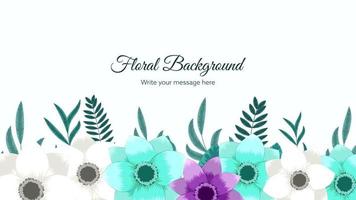 Beautiful editable floral frame background template rustic flowers vector