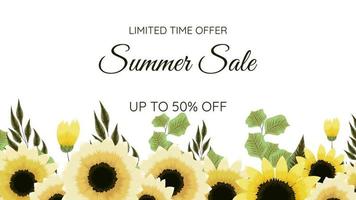 Great discount banner design. Abstract Natural Summer Sale Background vector