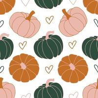 Pumpkin halloween thanksgiving seamless pattern vector