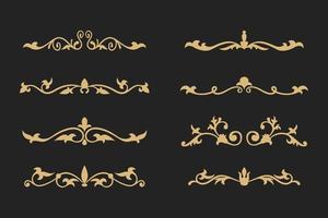 colección de elementos vintage caligráficos ornamentados vector