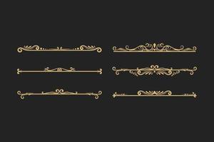 Set of calligraphic decorative dividers vector