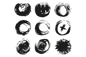 grunge circle brush vector