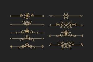 conjunto de adornos caligráficos vector