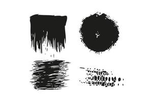 set of grunge brush vector