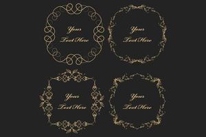 Ornate frames and scroll elements. vector