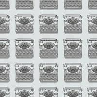 Seamless pattern with vintage typewriters vector