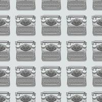 Seamless pattern with vintage typewriters vector