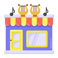 tienda de música de arpa vector