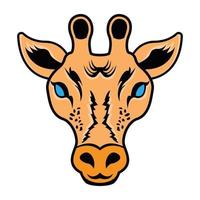 Giraffe Face and Mascot vector