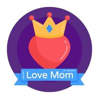 Love Mom and safety vector