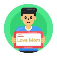 Love Mom and safety vector