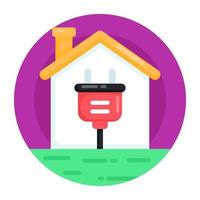 Electric Home and Charging vector