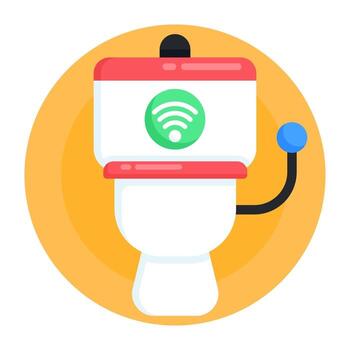 Smart wireless  Commode vector