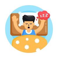 Sleeping and Snoozing person vector