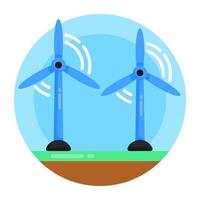 Wind Turbines and Mills vector