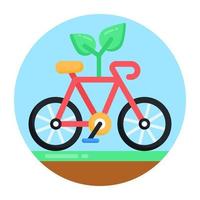 ciclo ecológico y vehículo vector