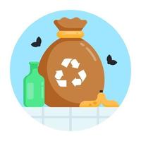reciclaje de residuos y basura vector