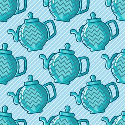 tea pot seamless pattern illustration