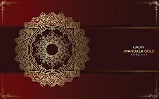 Luxury gold mandala ornate background for wedding invitation vector