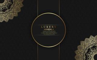 Luxury gold mandala ornate background for wedding invitation vector