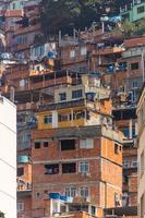 Casas de la colina del pavo real en Copacabana en Río de Janeiro, Brasil