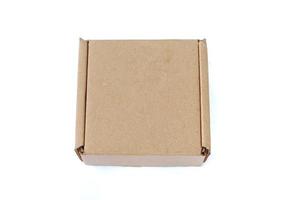 Cardboard box isolated on a white background photo