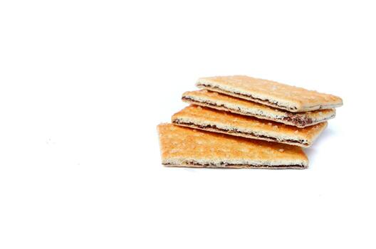 Biscuit isolated on a white background photo