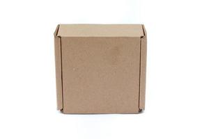 Cardboard box isolated on a white background photo