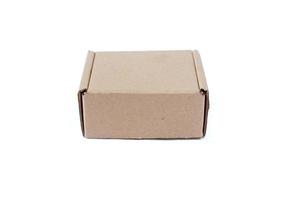 Cardboard box isolated on a white background photo
