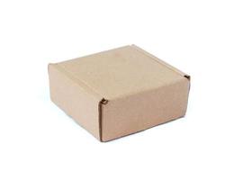 Cardboard box isolated on a white background photo