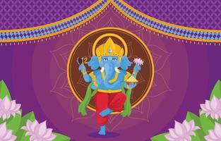 Ganesh Chaturthi Festival Background vector
