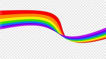 Artistic Flowing Rainbow Ribbon vector