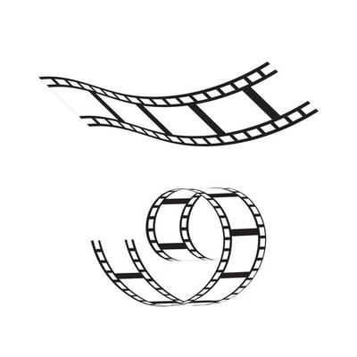 film stripes icon vector  template