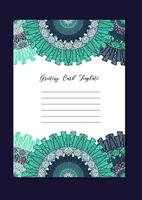 Mandala oriental template card vector