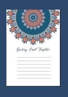 Mandala vintage template card vector